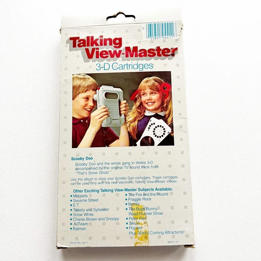 Talking View-Master Cartridges 3-D Scooby Doo Batman Micky Mouse 6 Assorted